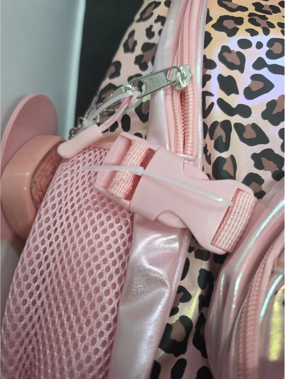 NEW Rainbow Sugar 3 PC Set Kids Backpack, Lunch Bag & Calculator - Pink Leopard